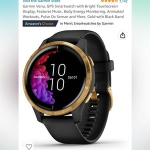 Garmin Venu, GPS Smartwatch with Bright Touchscreen Display, Features Music